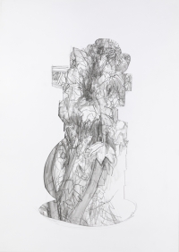 graphite, cut out paperlayer /42 x 29,7 cm. /2021 
